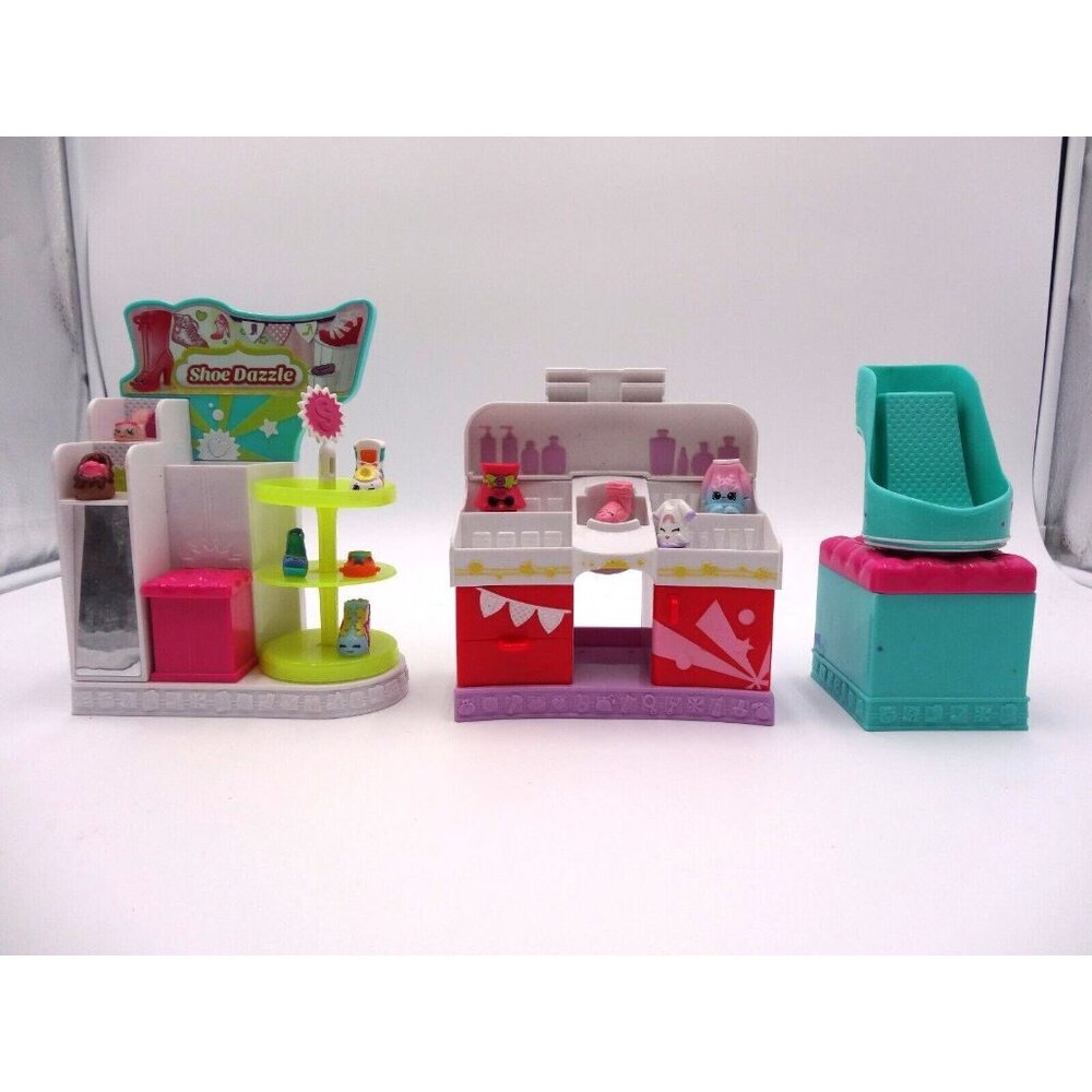 Shopkins Makeup Spot Play Set and Shopkins Shoe Dazzle Playset and Shopkins
